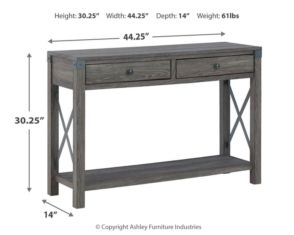 Freedan Sofa/Console Table - Dark Gray (8)