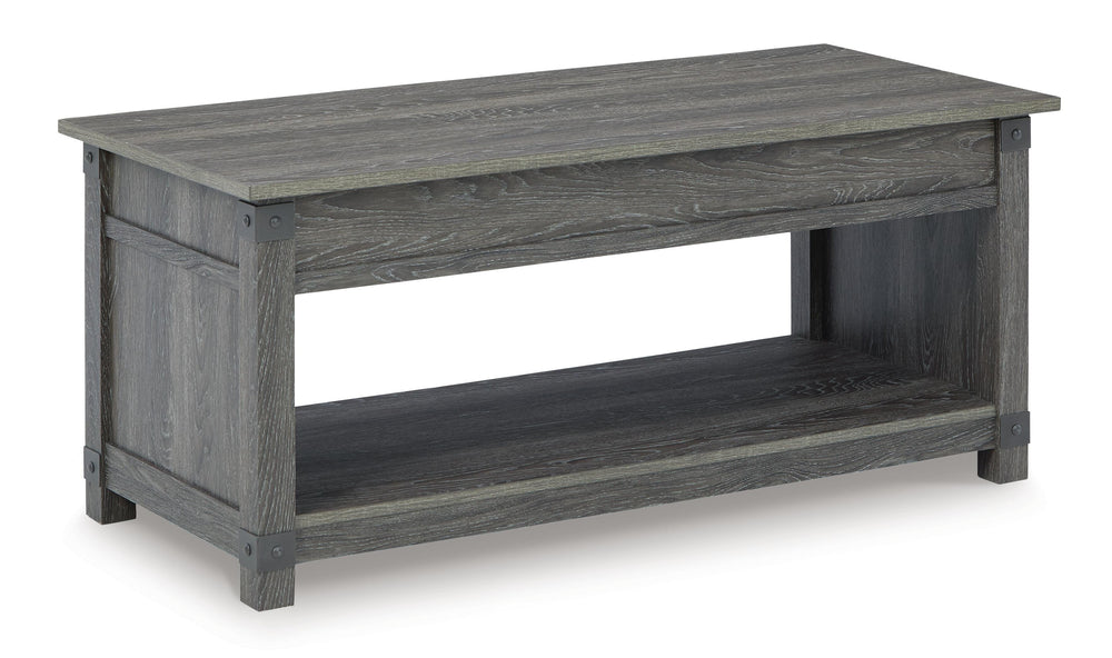 Freedan Coffee Table and 2 End Tables - Grayish Brown (2)