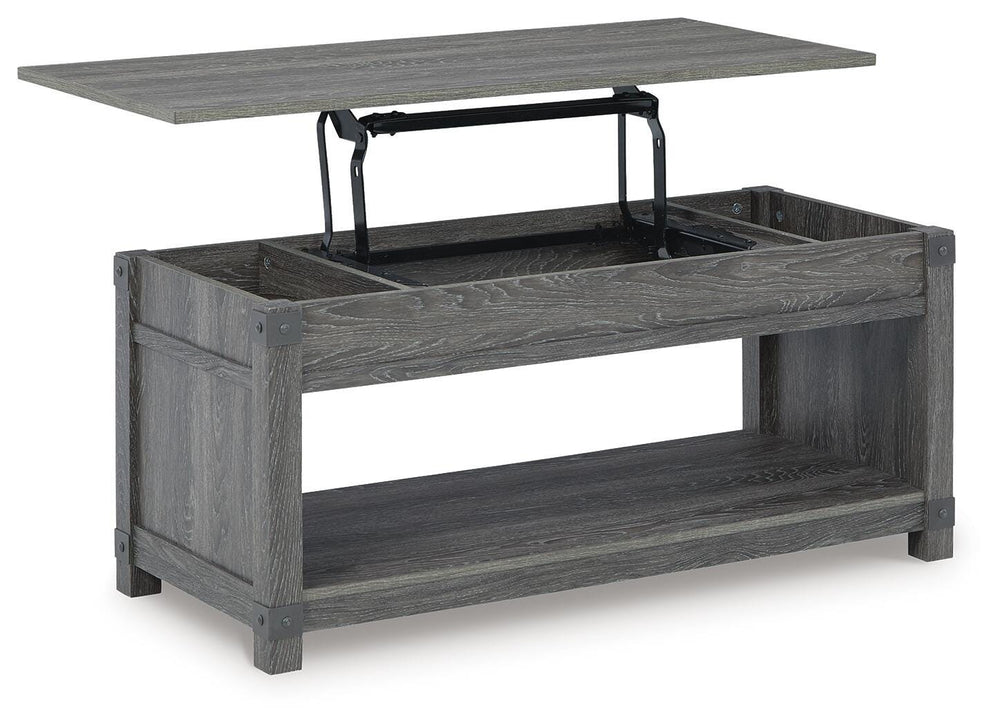 Freedan Lift-Top Coffee Table - Dark Gray (3)