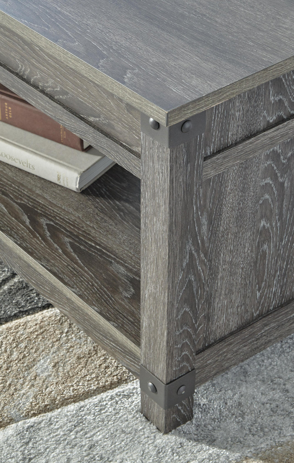 Freedan Lift-Top Coffee Table - Dark Gray (9)