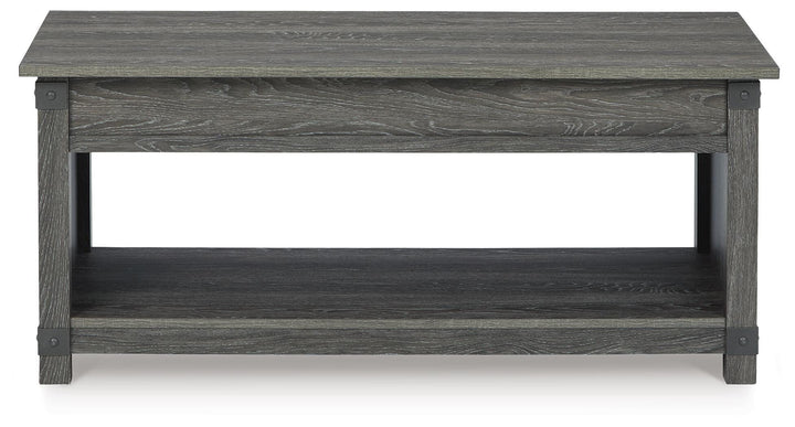 Freedan Lift-Top Coffee Table - Dark Gray (4)