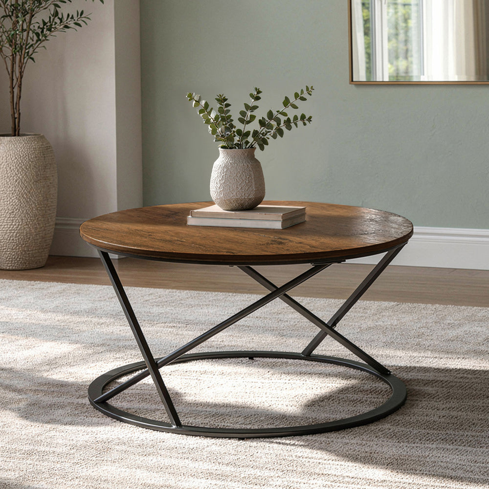 Emery Occasional Set-1 Coffee & 2 End Tables W/brown Top