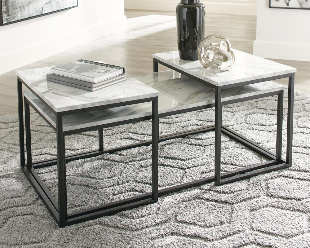 Donnesta Table (Set of 3) - Dark Gray (3)