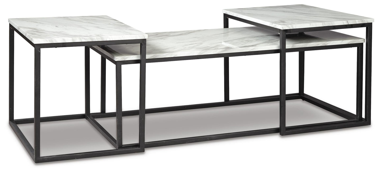 Donnesta Table (Set of 3) - Dark Gray (1)