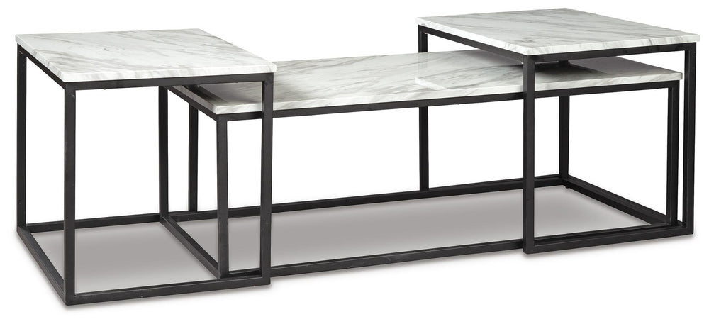 Donnesta Table (Set of 3) - Dark Gray (1)