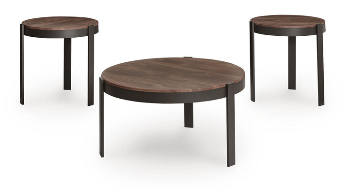 Horizon Hills Table (Set of 3) - Brown/Black (1)