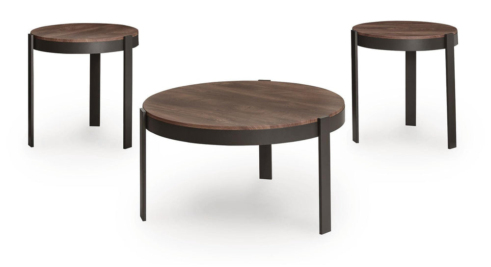 Horizon Hills Table (Set of 3) - Brown/Black (1)