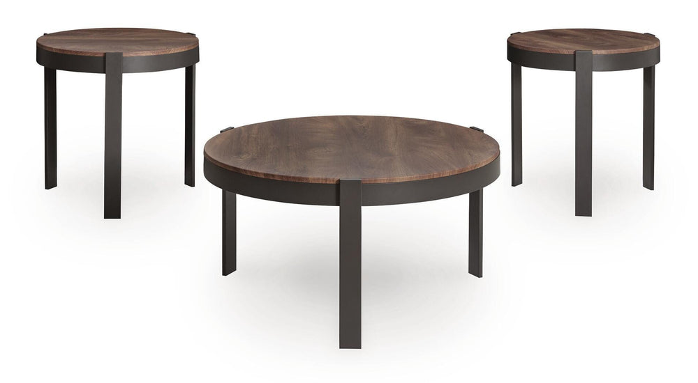 Horizon Hills Table (Set of 3) - Brown/Black (3)