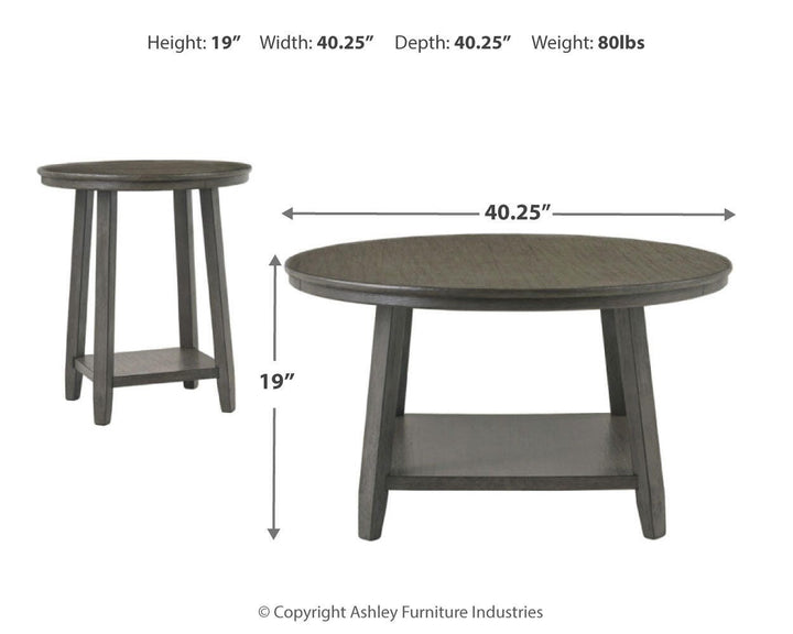Caitbrook Table (Set of 3) - Gray (3)