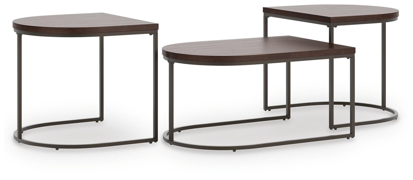 Vanmore Table (Set of 3) - Dark Brown (1)