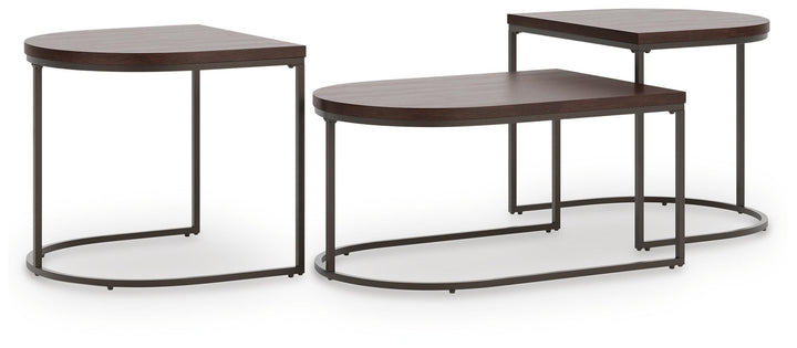 Vanmore Table (Set of 3) - Dark Brown (1)