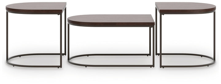 Vanmore Table (Set of 3) - Dark Brown (3)