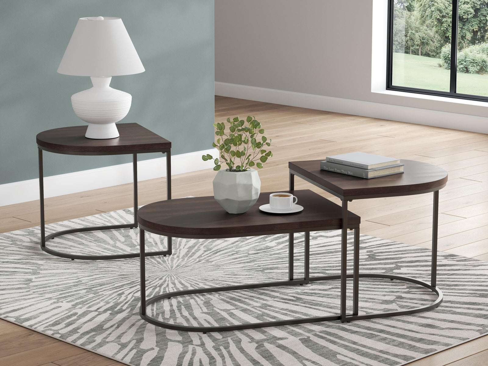 Vanmore Table (Set of 3) - Dark Brown (2)