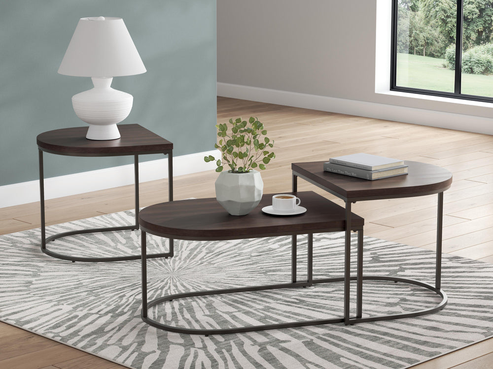 Vanmore Table (Set of 3) - Dark Brown (2)
