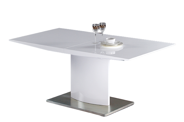 White Lacquered Extension Dining Table