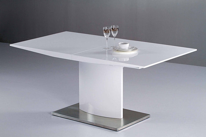White Lacquered Extension Dining Table