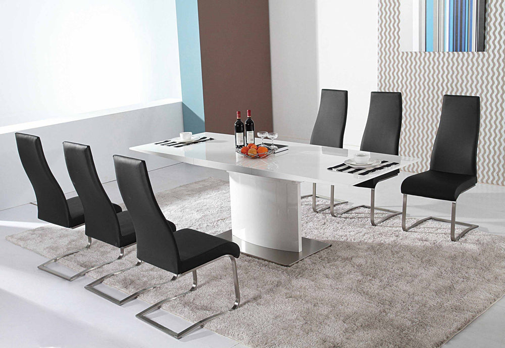 White Lacquered Extension Dining Table - alternate view 4