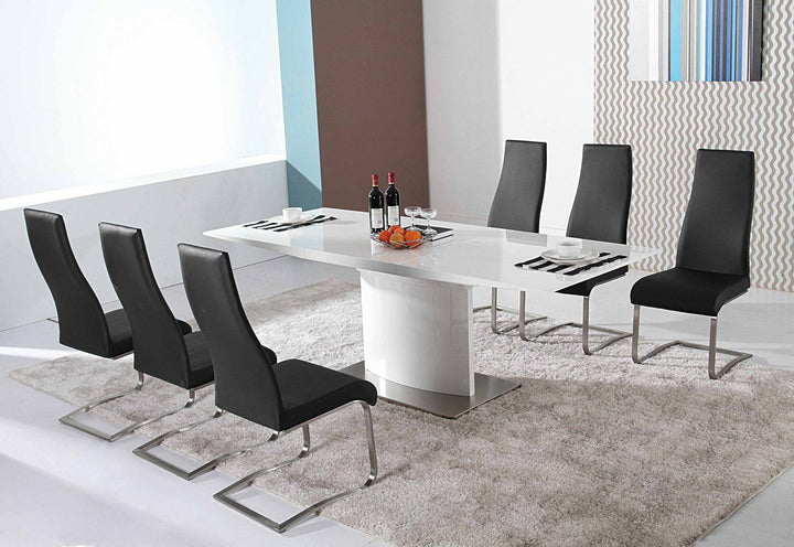 White Lacquered Extension Dining Table