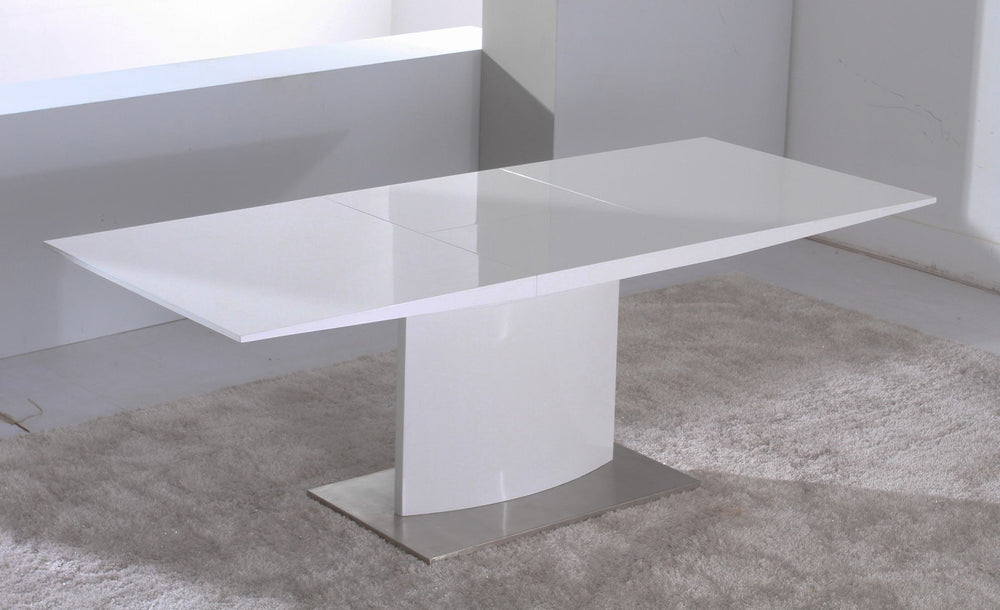 White Lacquered Extension Dining Table - alternate view 3