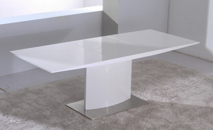 White Lacquered Extension Dining Table