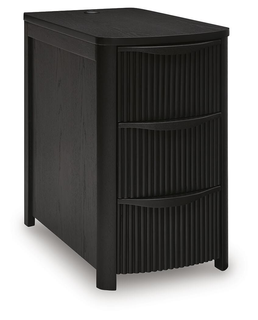 Camdill Chairside End Table - Black (1)