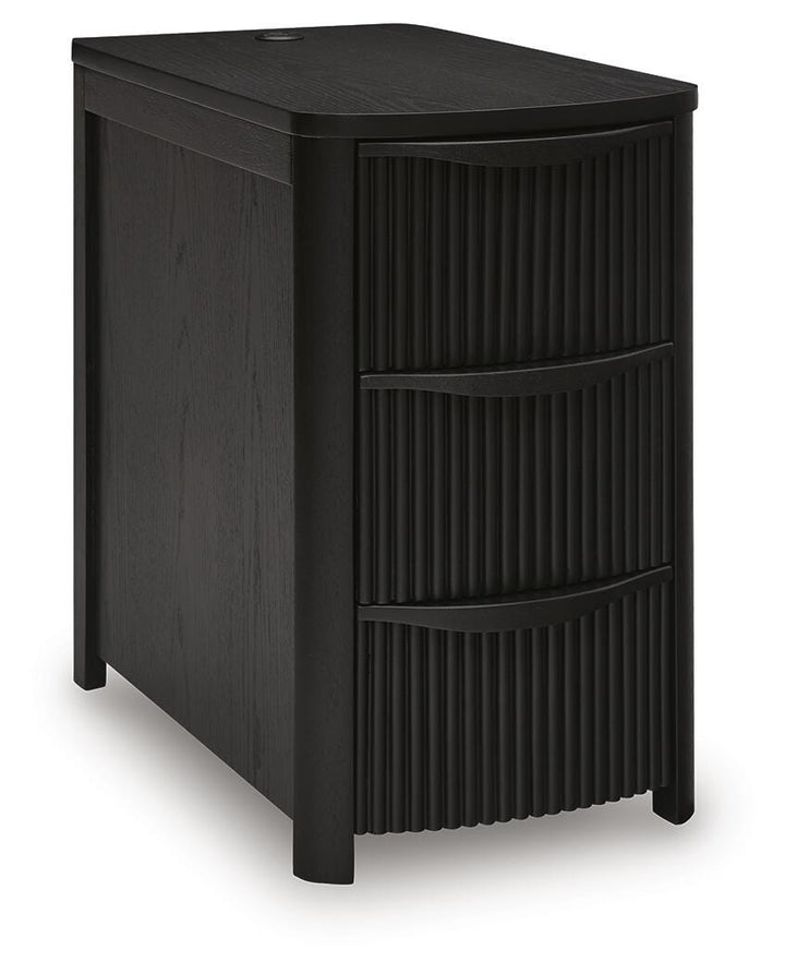 Camdill Chairside End Table - Black (1)