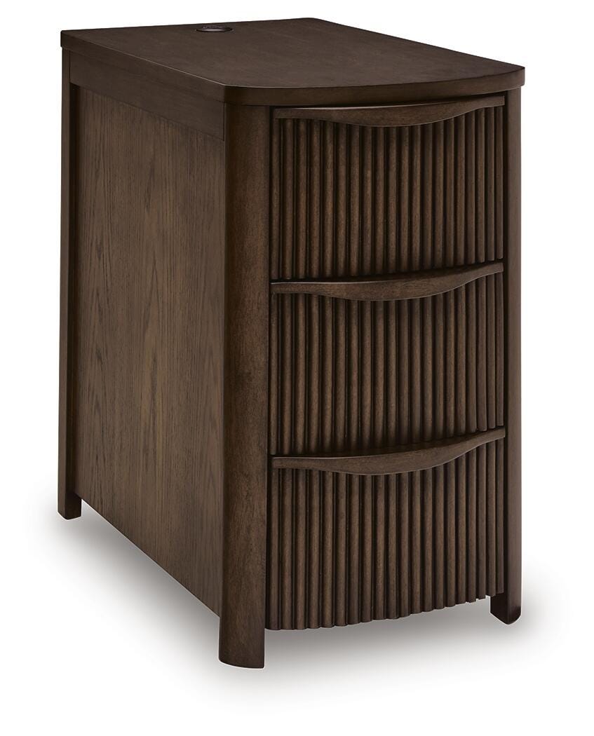 Camdill Chairside End Table - Dark Brown (1)