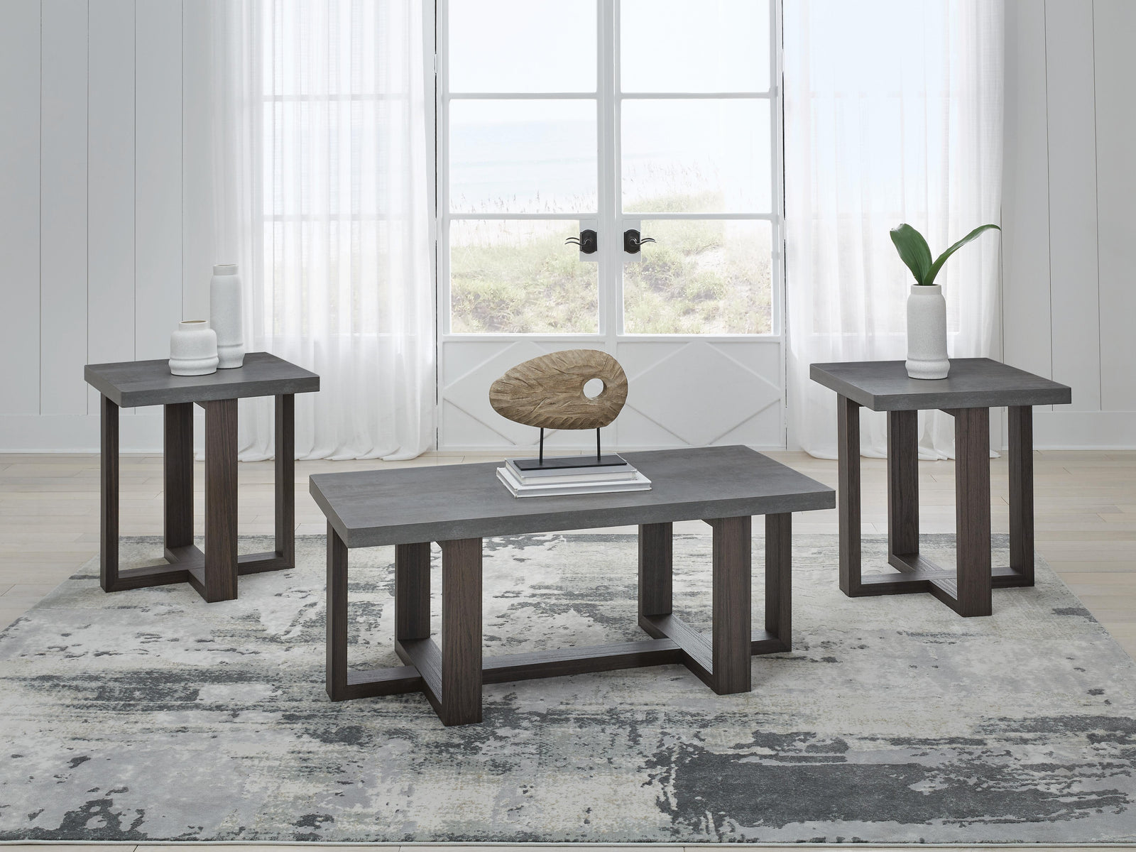 Dynnford Table (Set of 3) - Dark Gray (2)