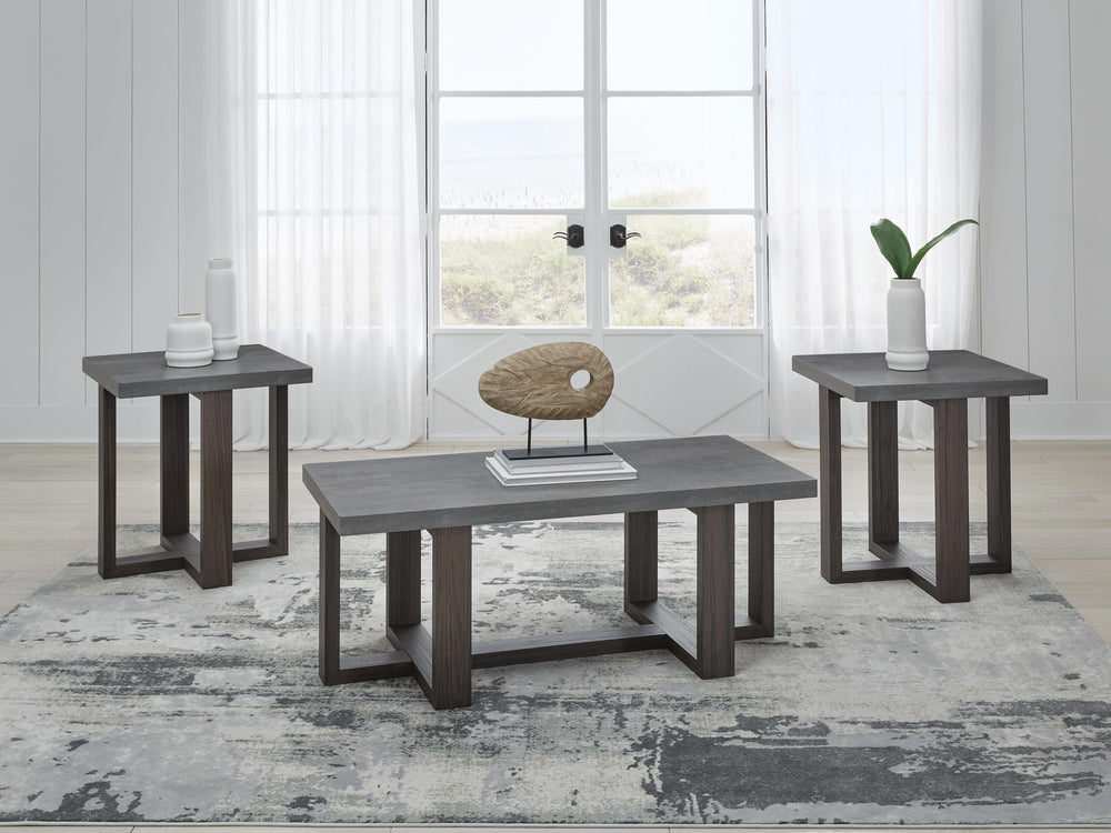 Dynnford Table (Set of 3) - Dark Gray (2)