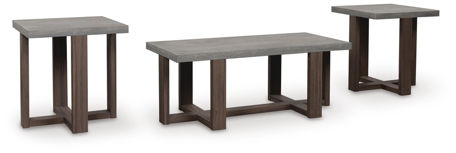 Dynnford Table (Set of 3) - Dark Gray (1)