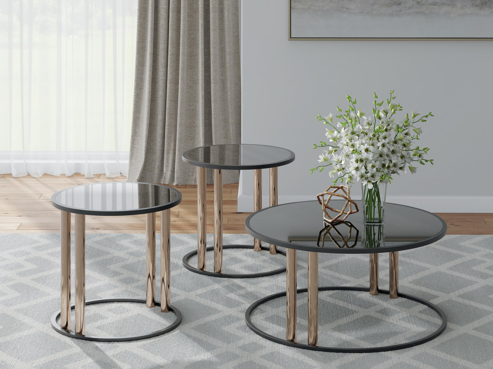 Hannerly Table (Set of 3) - Black (2)
