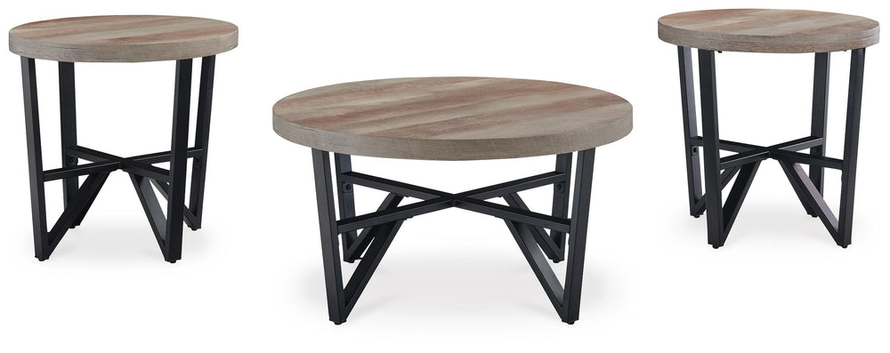 Deanlee Table (Set of 3) - Light Brown (3)