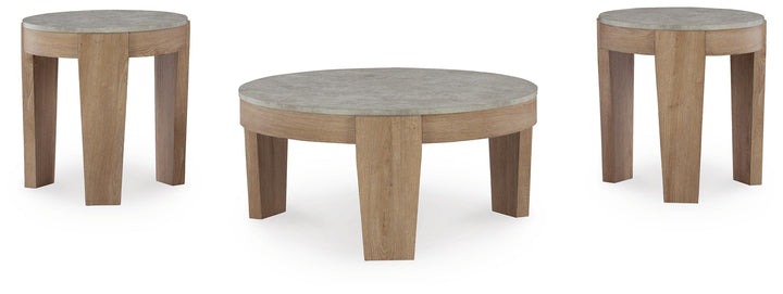 Guystone Table (Set of 3) - Light Brown (3)