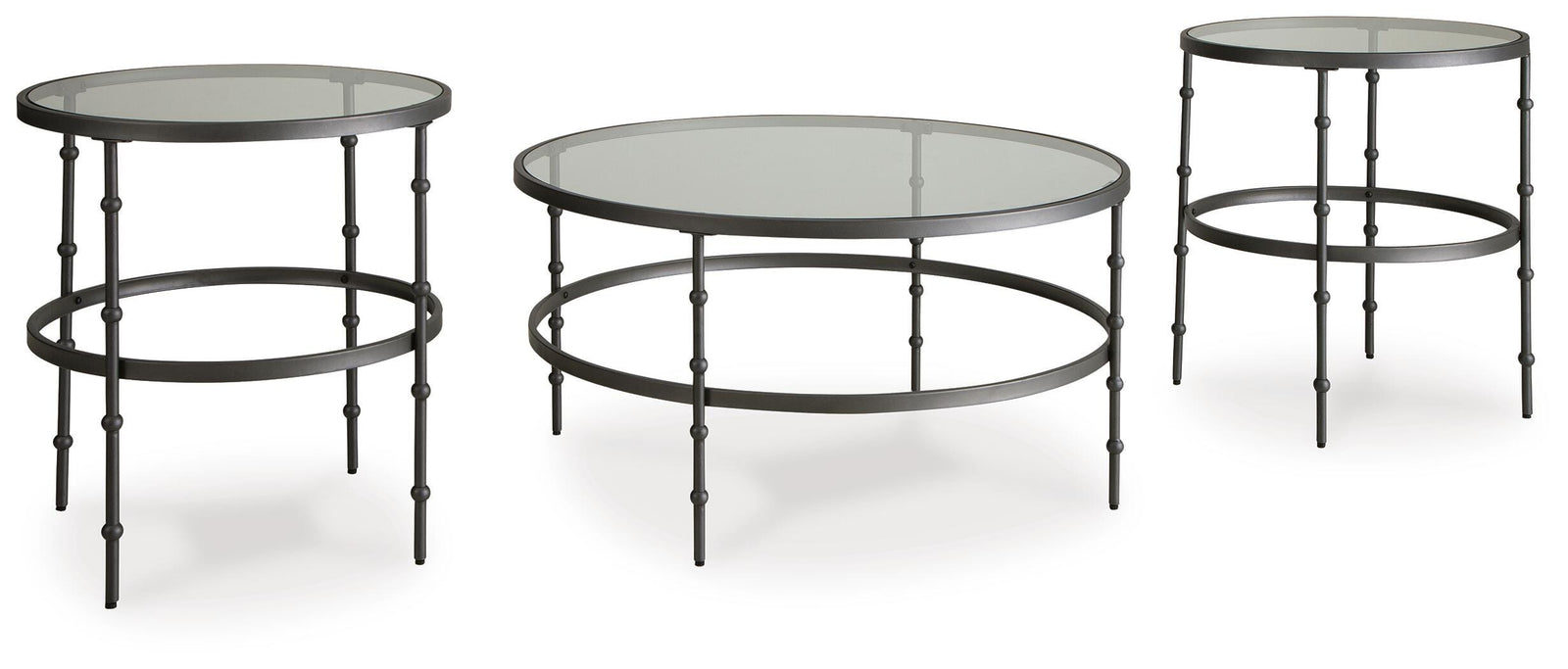 Kellyco Table (Set of 3) - Dark Gray (1)