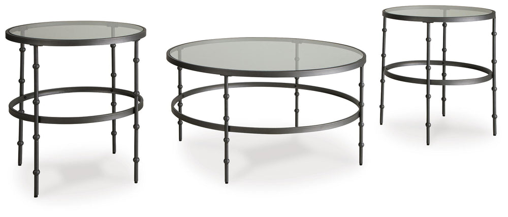 Kellyco Table (Set of 3) - Dark Gray (1)