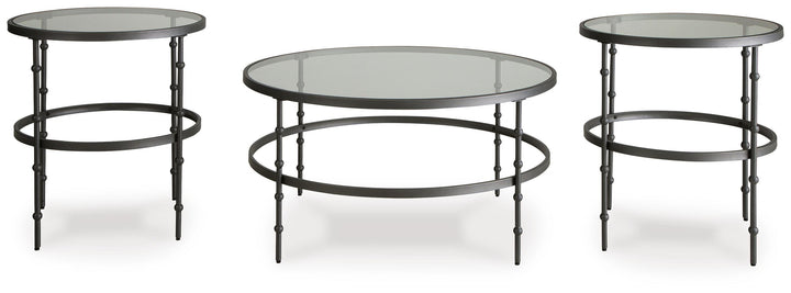Kellyco Table (Set of 3) - Dark Gray (3)