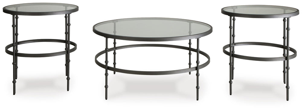 Kellyco Table (Set of 3) - Dark Gray (3)