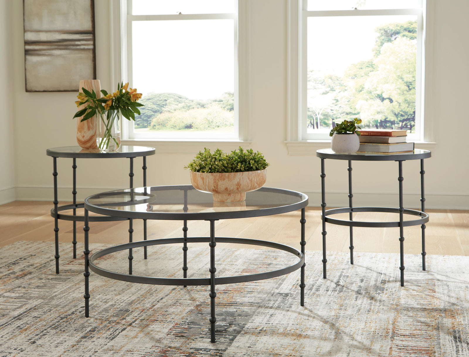 Kellyco Table (Set of 3) - Dark Gray (2)