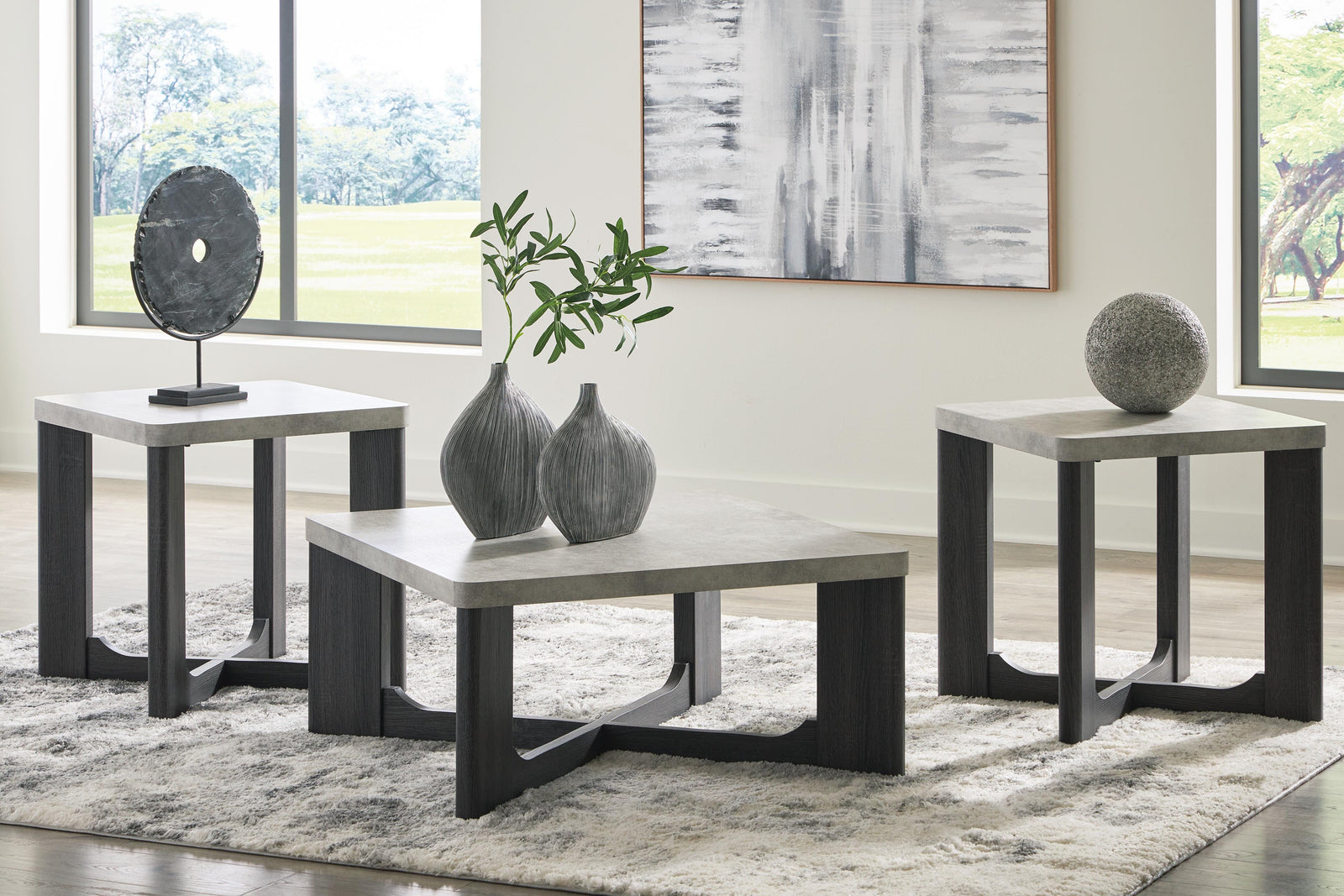 Sharstorm Table (Set of 3) - Dark Gray (2)