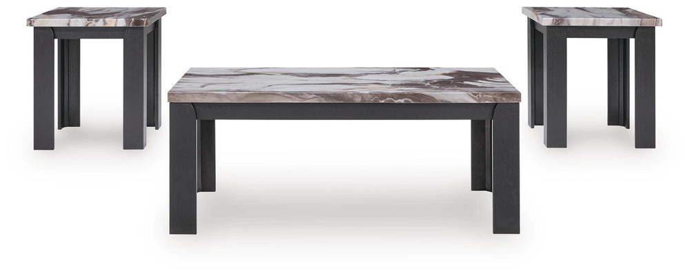 Jazmore Table (Set of 3) - Dark Brown (3)