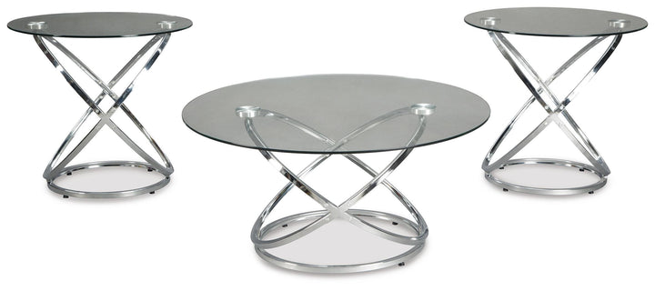 Hollynyx Table (Set of 3) - Pearl Silver (3)