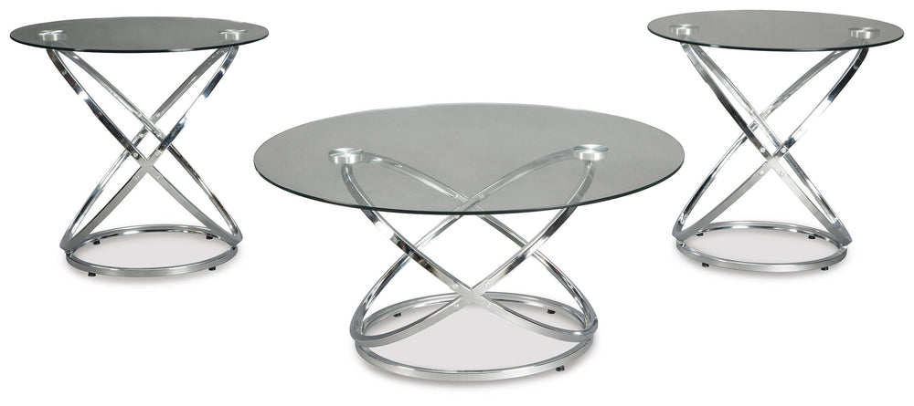 Hollynyx Table (Set of 3) - Pearl Silver (3)