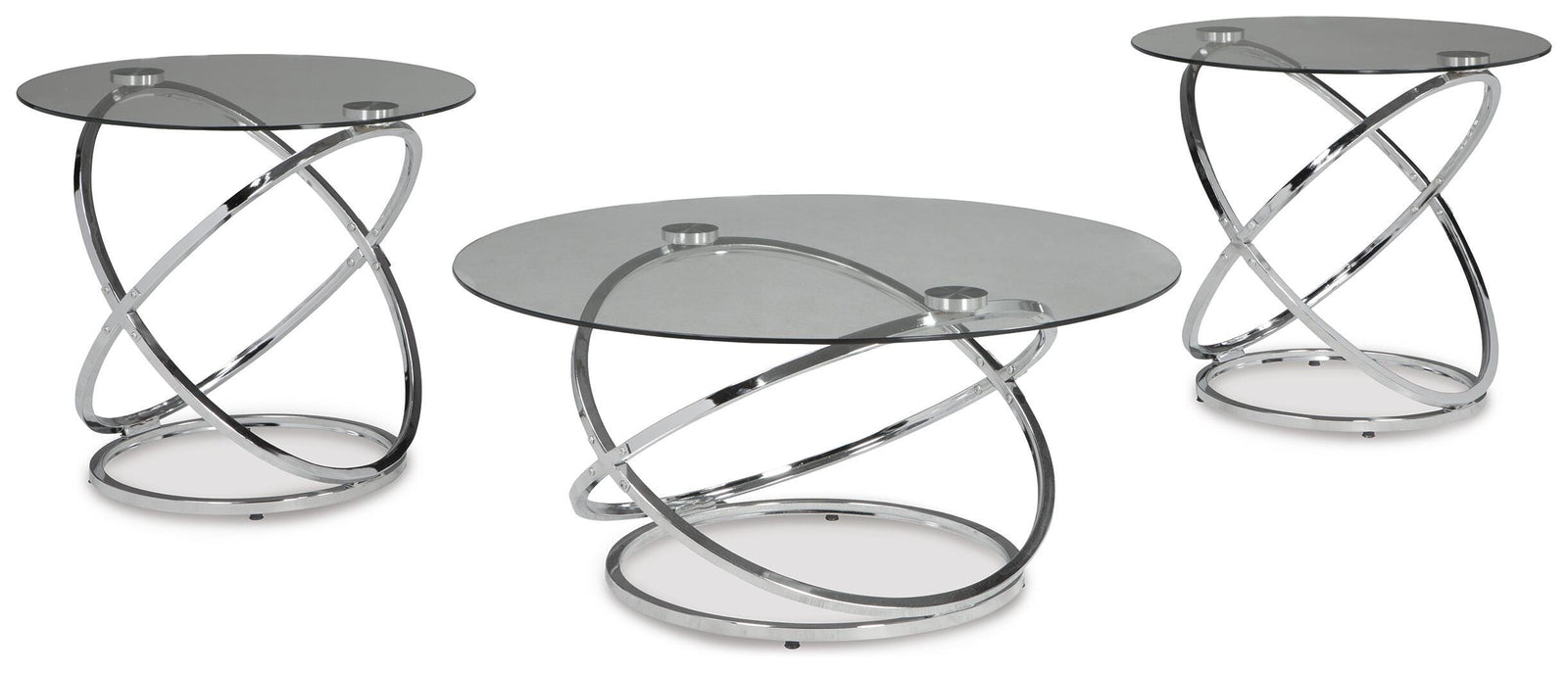 Hollynyx Table (Set of 3) - Pearl Silver (1)