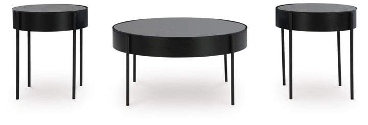 Ardoline Table (Set of 3) - Black (3)