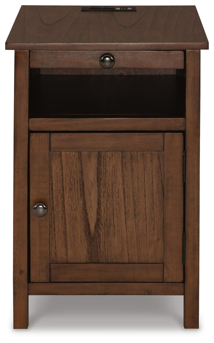 Treytown Chairside End Table - Dark Brown (4)