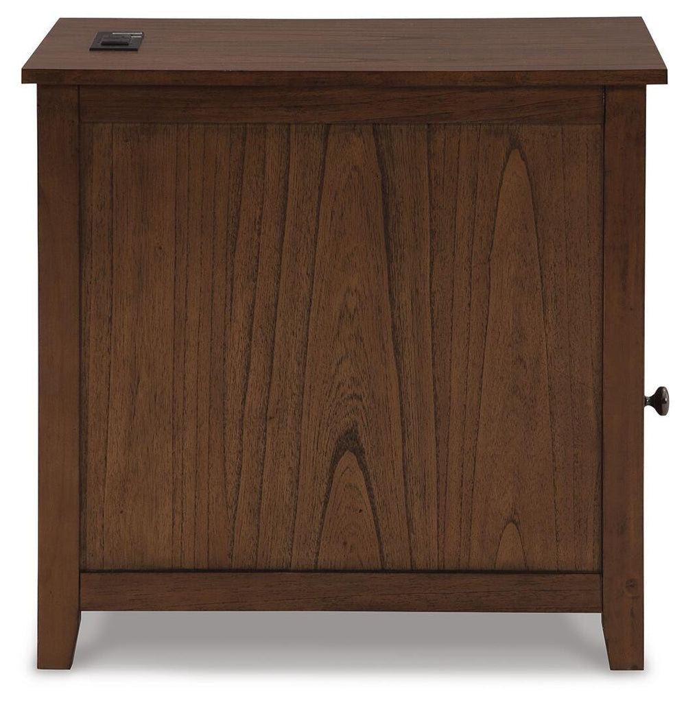 Treytown Chairside End Table - Dark Brown (5)