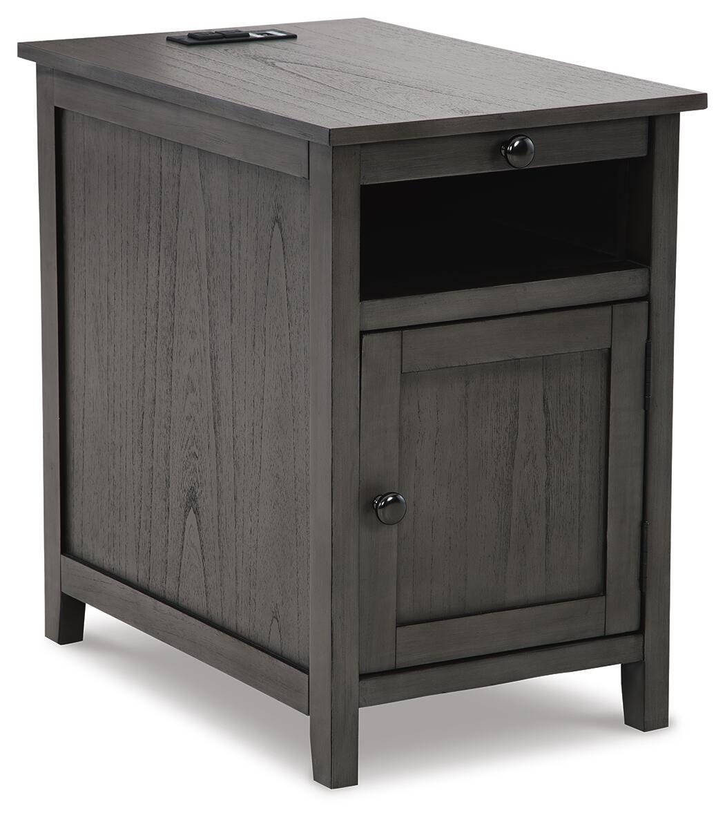 Treytown Chairside End Table - Dark Gray (1)