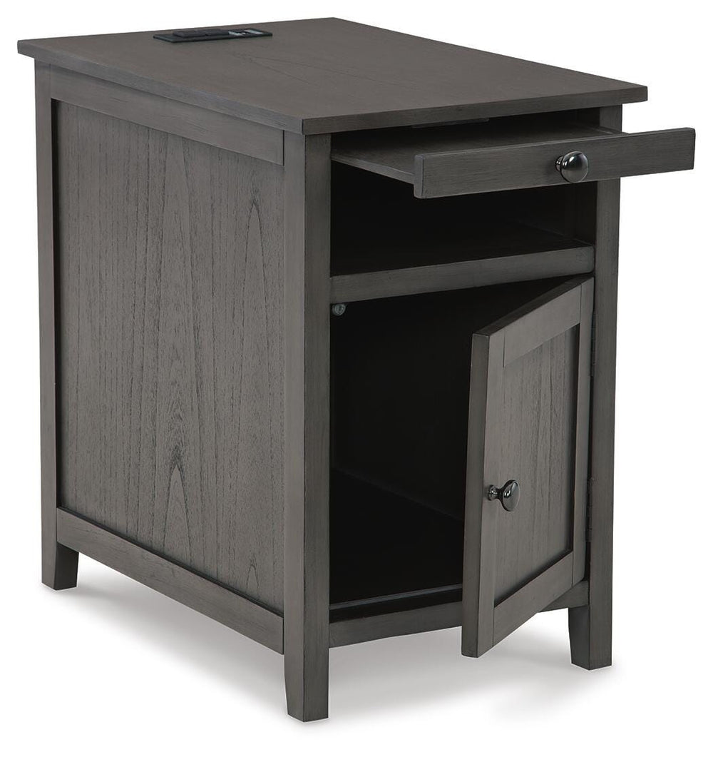 Treytown Chairside End Table - Dark Gray (3)