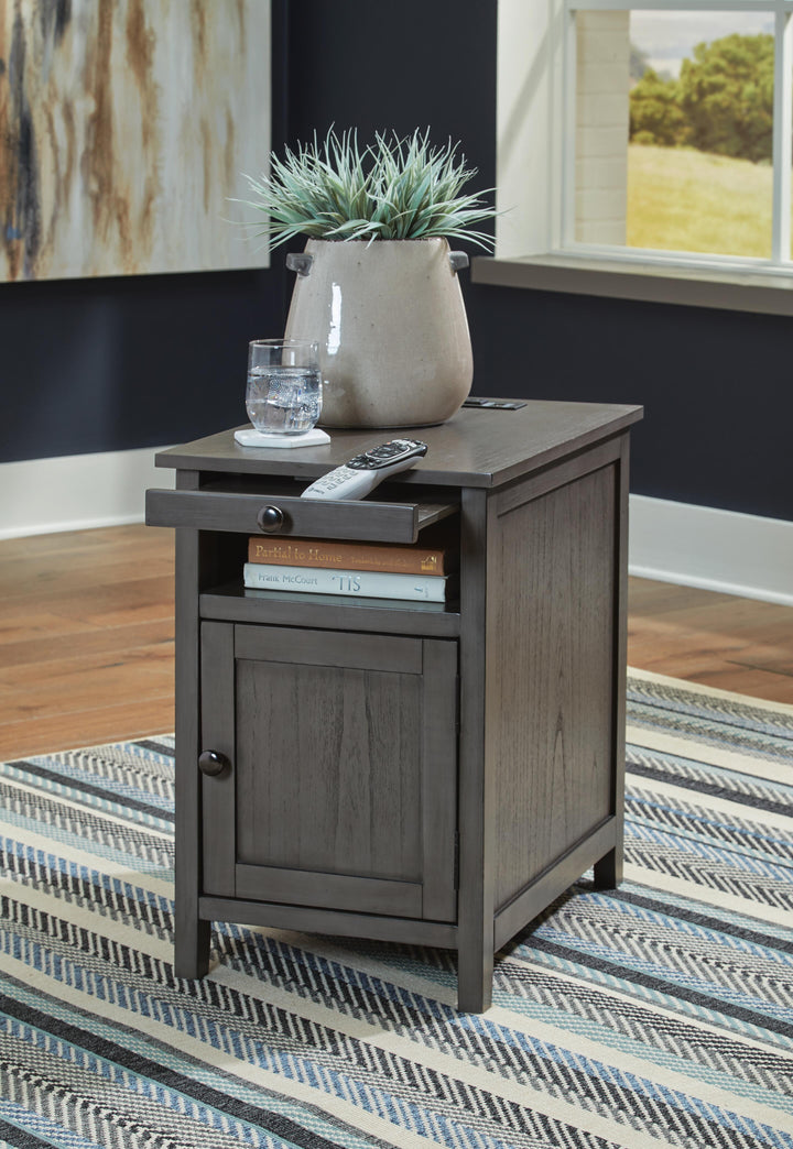 Treytown Chairside End Table - Dark Gray (7)