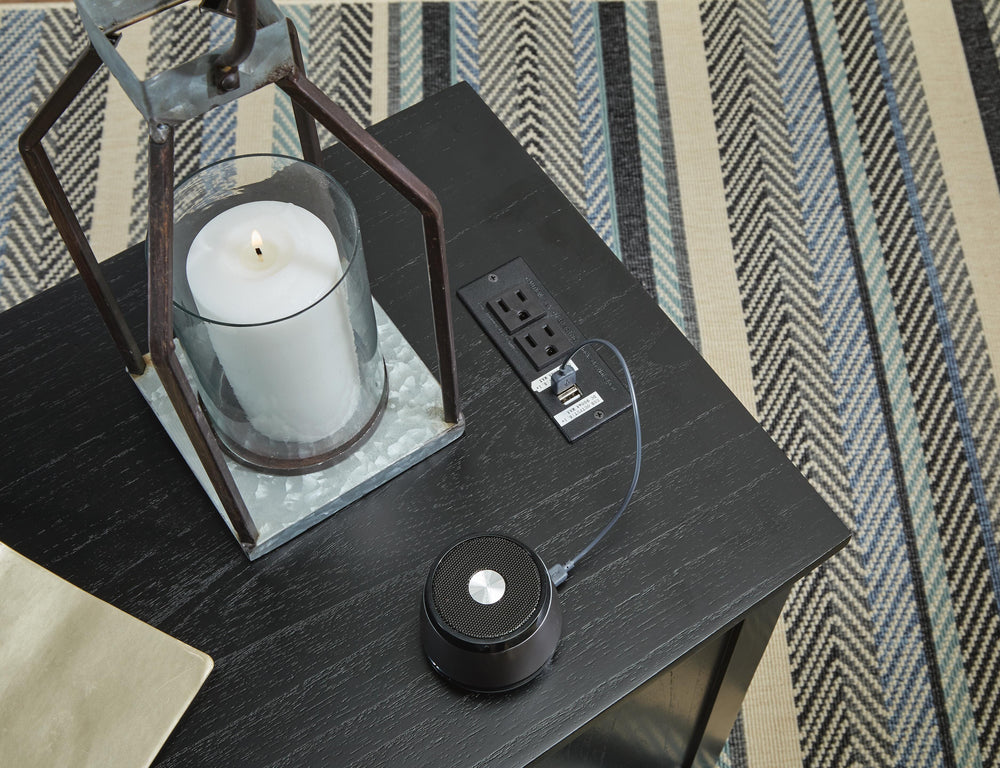 Treytown Chairside End Table - Black (9)